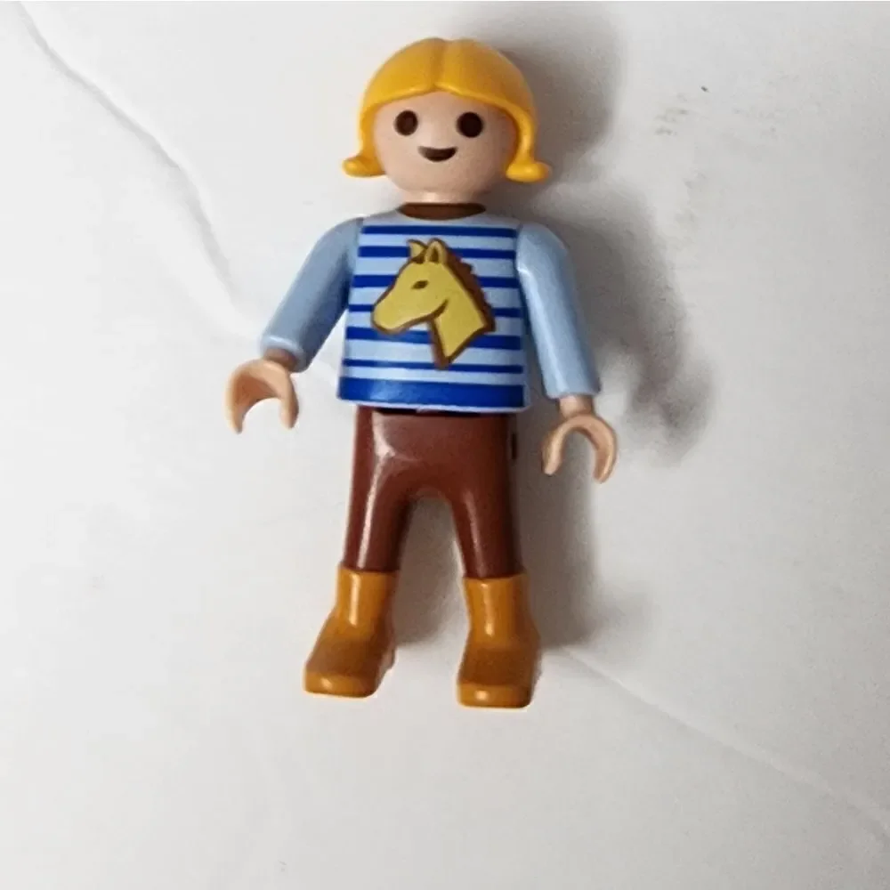 Playmobil Figure Dollhouse Farm Girl Child Pony Horse Shirt 1992